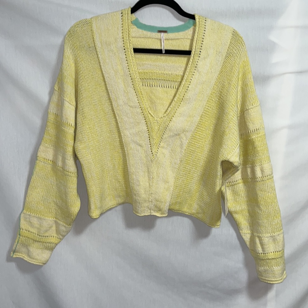 Free People Lemonade Stand Sweater Small - Picture 2 of 13